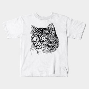 Cat for women funny kitty cat head for girls and boys Kids T-Shirt